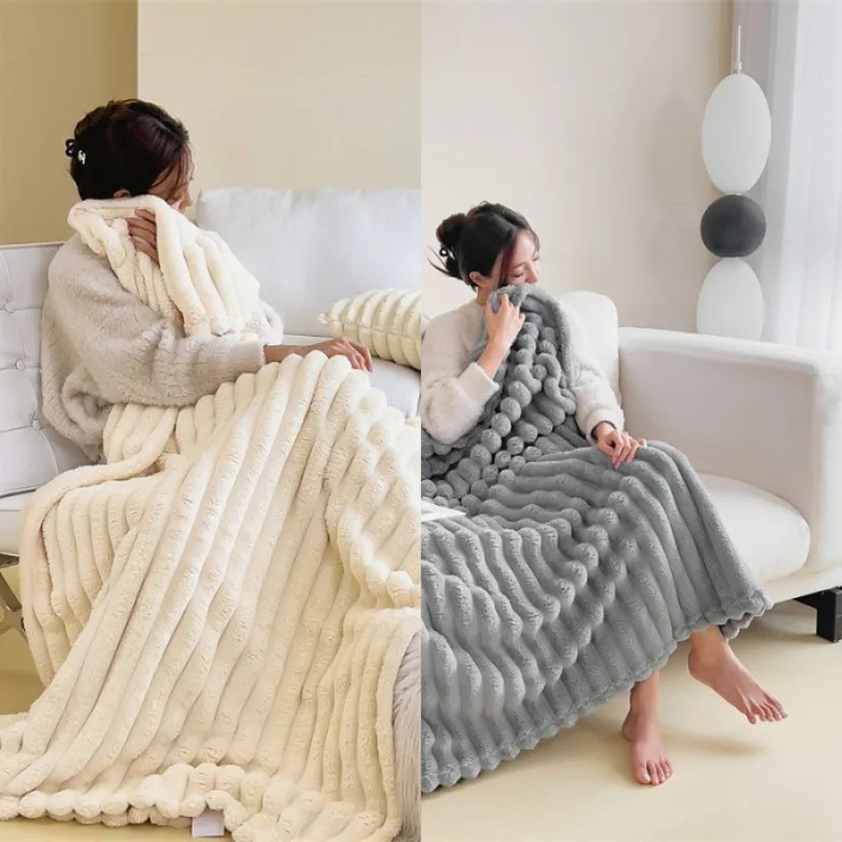 Le duo blanc crème et gris perle